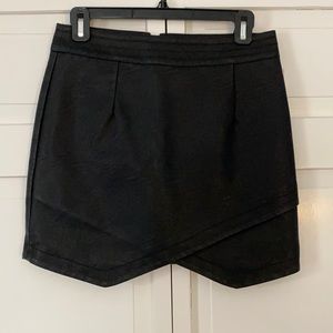 BB Dakota Black Leather Skirt